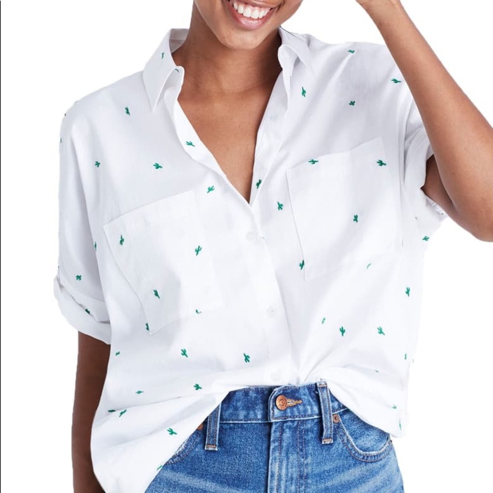 Madewell Cactus Print Button Down